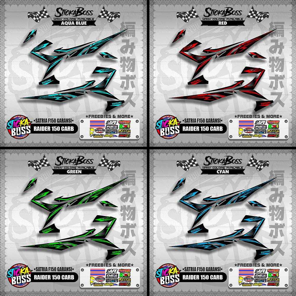 RAIDER 150 CARB DECALS ( SATRIA F150 GARANSI )【WITH FREEBIES】