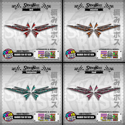 RAIDER 150 1ST GEN DECALS ( ABSTRACT)【WITH FREEBIES】