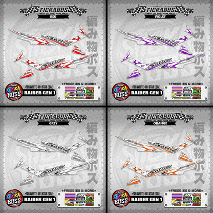 RAIDER GEN 1 MALAYSIAN STICKER DECALS ( FOR WHITE  001 STAR EDGE )【WITH FREEBIES】