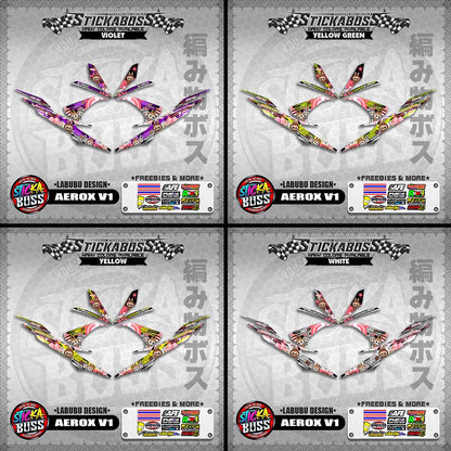 AEROX V1 STICKER DECALS ( LABUBU DESIGN )【WITH FREEBIES】