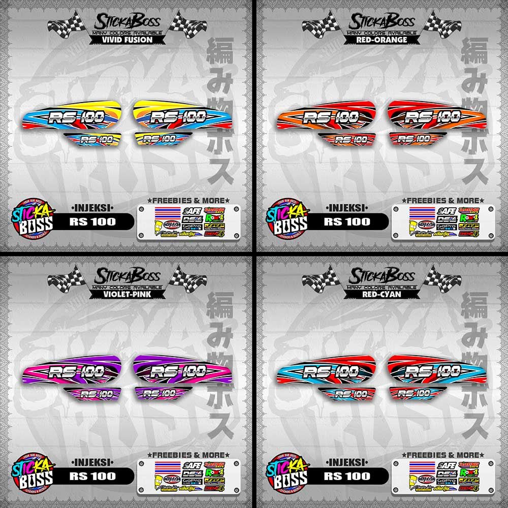 RS 100 DECALS ( INJEKSI )【WITH FREEBIES】