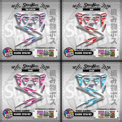 CLICK 125i V2 DECALS ( THAI CAMO )【WITH FREEBIES】
