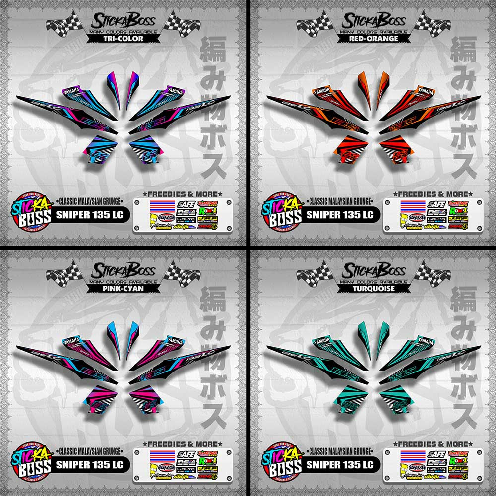 SNIPER 135 LC DECALS ( CLASSIC MALAYSIAN GRUNGE )【WITH FREEBIES】