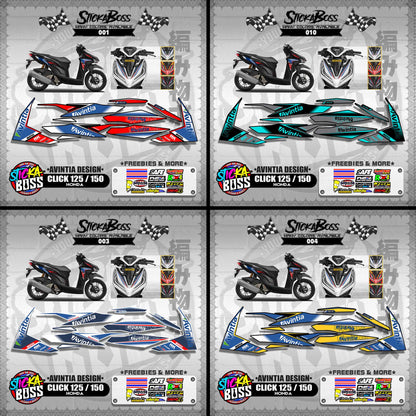 CLICK 125 / 150 V2 DECALS ( AVINTIA DESIGN )【WITH FREEBIES】