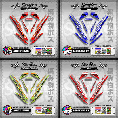 AEROX 155 V2 DECALS ( 002 NEW BANGKOK THAILAND )【WITH FREEBIES】
