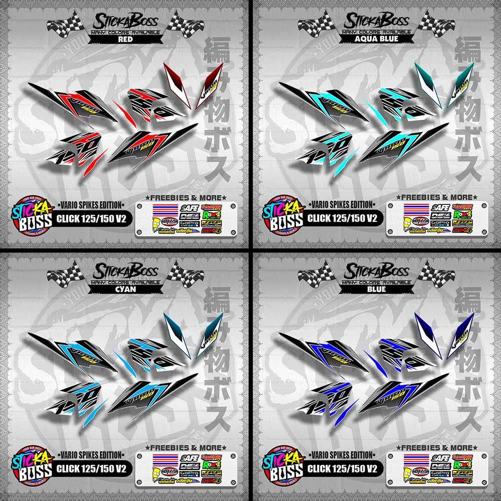 CLICK 125 / 150 V2 DECALS ( VARIO SPIKES EDITION ) 【WITH FREEBIES】