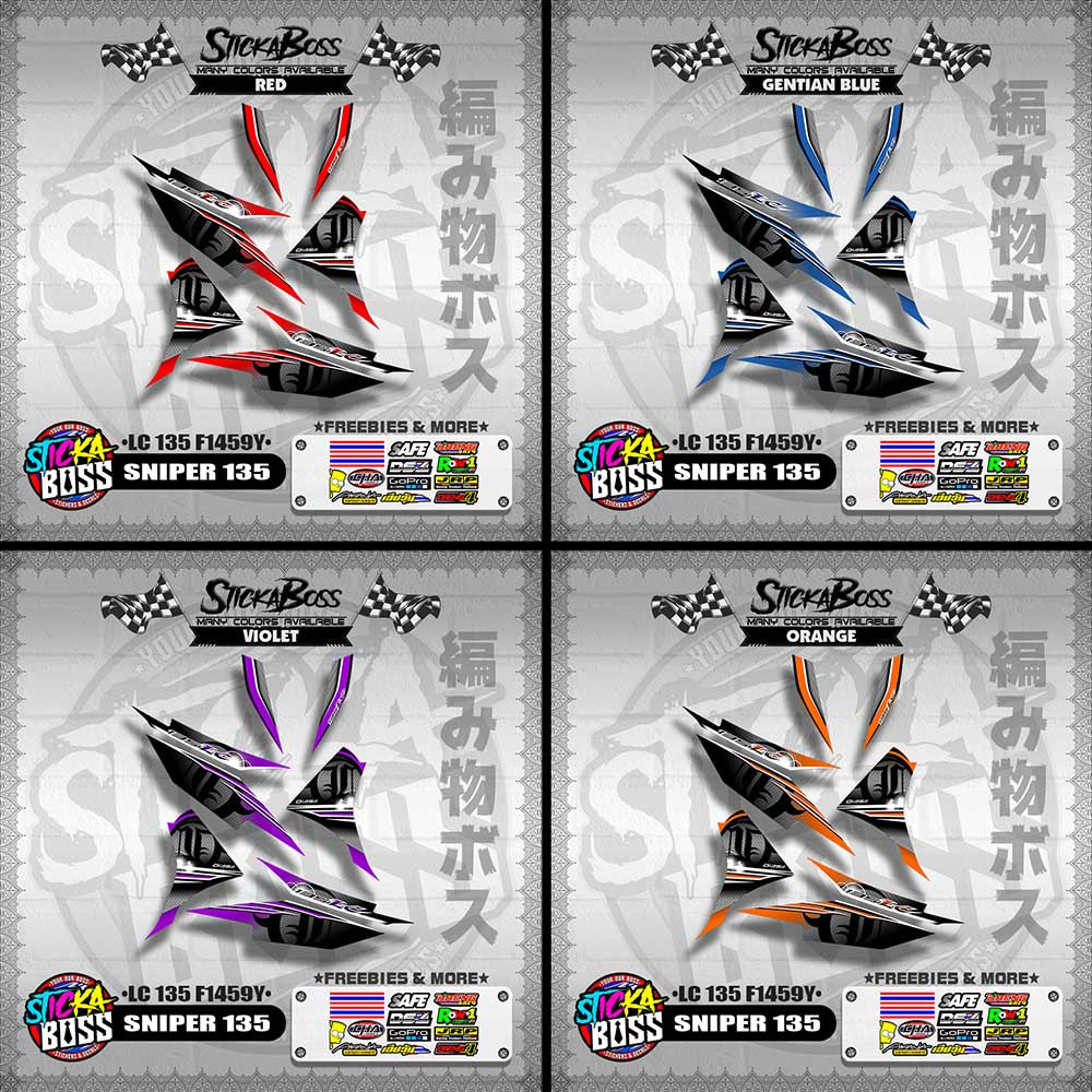 SNIPER 135 DECALS ( LC 135 F1459Y )【WITH FREEBIES】