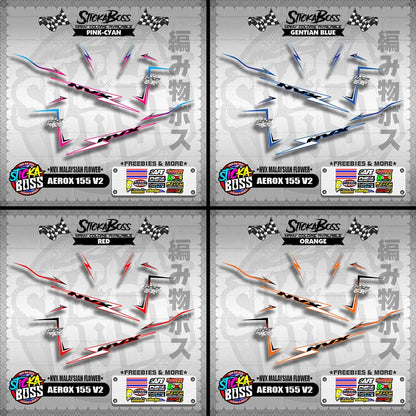 AEROX 155 V2 DECALS ( NVX MALAYSIAN FLOWER )【WITH FREEBIES】