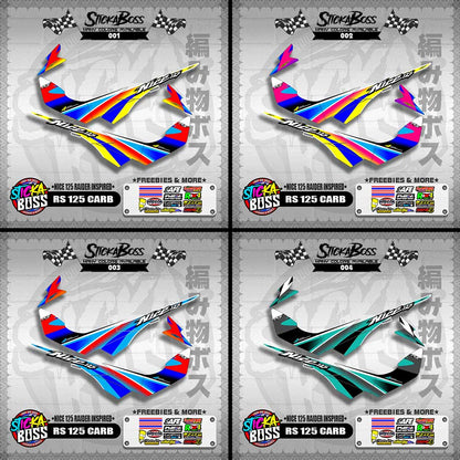 RS 125 CARB THAI DECALS ( NICE 125 RAIDER INSPIRED )【WITH FREEBIES】
