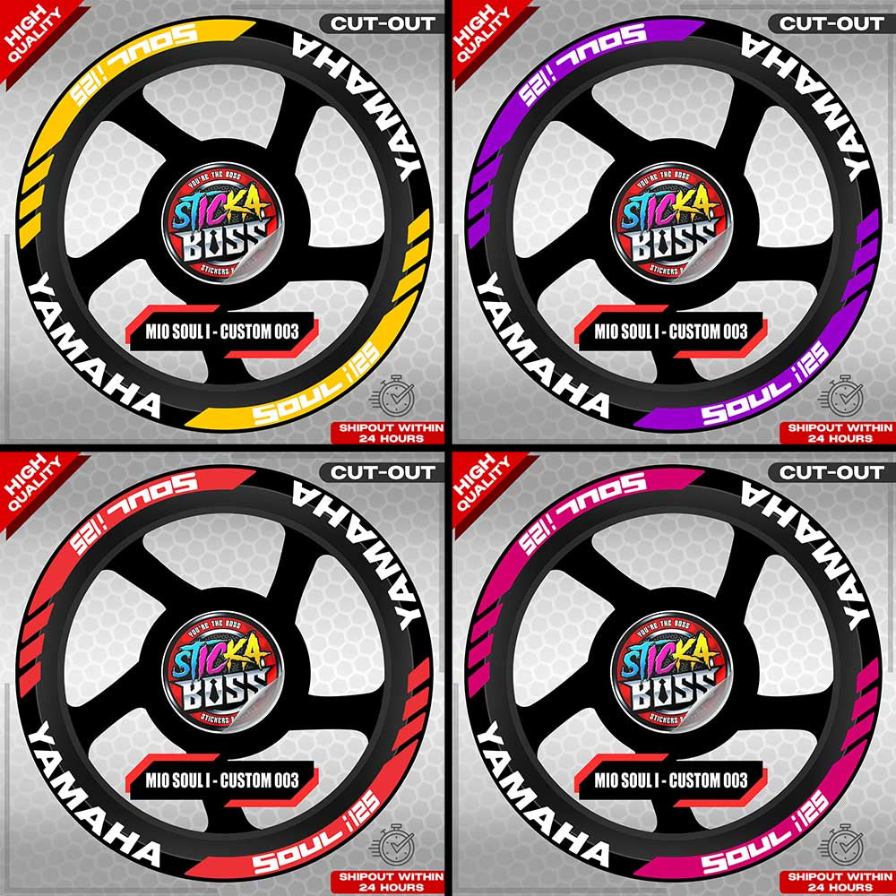 MIO SOUL I 125 MAGS STICKER SET  ( 2 MAGS ) - CUSTOM 003 | VINYL WATERPROOF CUT-OUT DECALS