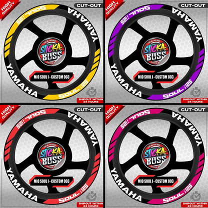 MIO SOUL I 125 MAGS STICKER SET  ( 2 MAGS ) - CUSTOM 003 | VINYL WATERPROOF CUT-OUT DECALS