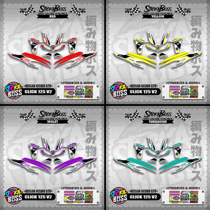 CLICK 125 V2 DECALS ( NISSAN NISMO GTR )【WITH FREEBIES】