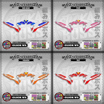 CLICK V3 STICKER DECALS ( 2025 PERTAMINA )【WITH FREEBIES】