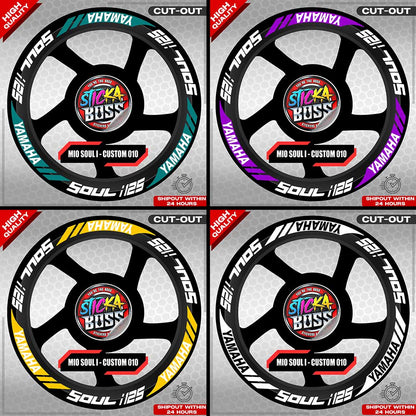 MIO SOUL I 125 MAG STICKER SET ( 2 MAGS ) - CUSTOM 010 | VINYL WATERPROOF CUT-OUT DECALS