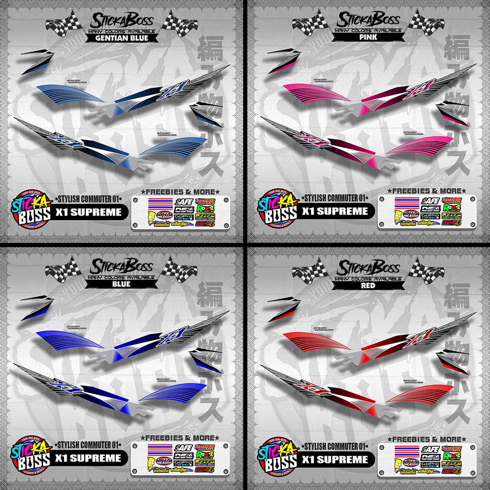 X1 SUPREME DECALS ( STYLISH COMMUTER 01 )【WITH FREEBIES】