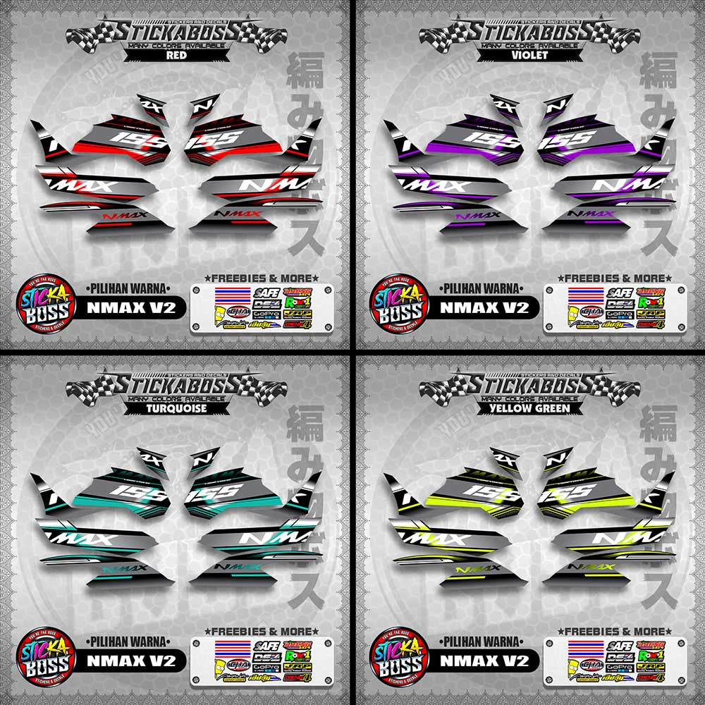 NMAX V2 MALAYSIAN STICKER DECALS ( PILIHAN WARNA )【WITH FREEBIES】