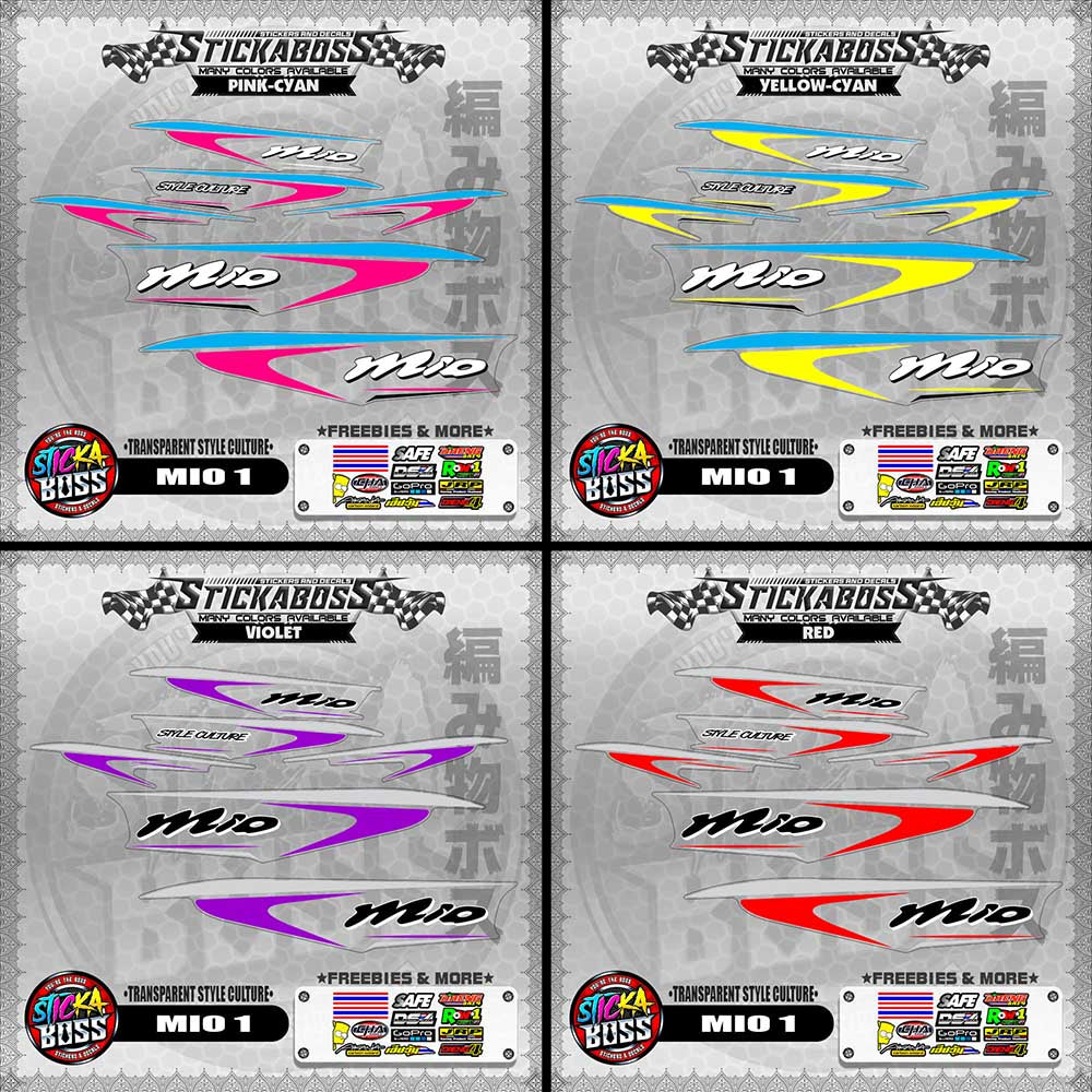 【PREMIUM UV PRINT】TRANSPARENT MIO 1 STICKER DECALS ( STYLE CULTURE )【WITH FREEBIES】