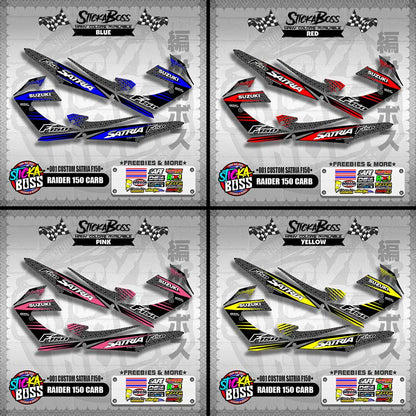 RAIDER 150 CARB DECALS ( 001 CUSTOM SATRIA F150 )【WITH FREEBIES】