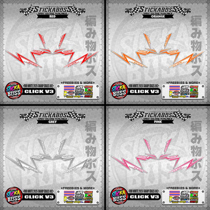 CLICK V3 INDO STICKER DECALS ( FOR WHITE 2025 SHARP EDGES 002 )【WITH FREEBIES】