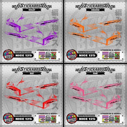 【PREMIUM UV PRINT】TRANSPARENT NICE 125 STICKER DECALS ( MALAYSIAN SPLASH DESIGN )【WITH FREEBIES】