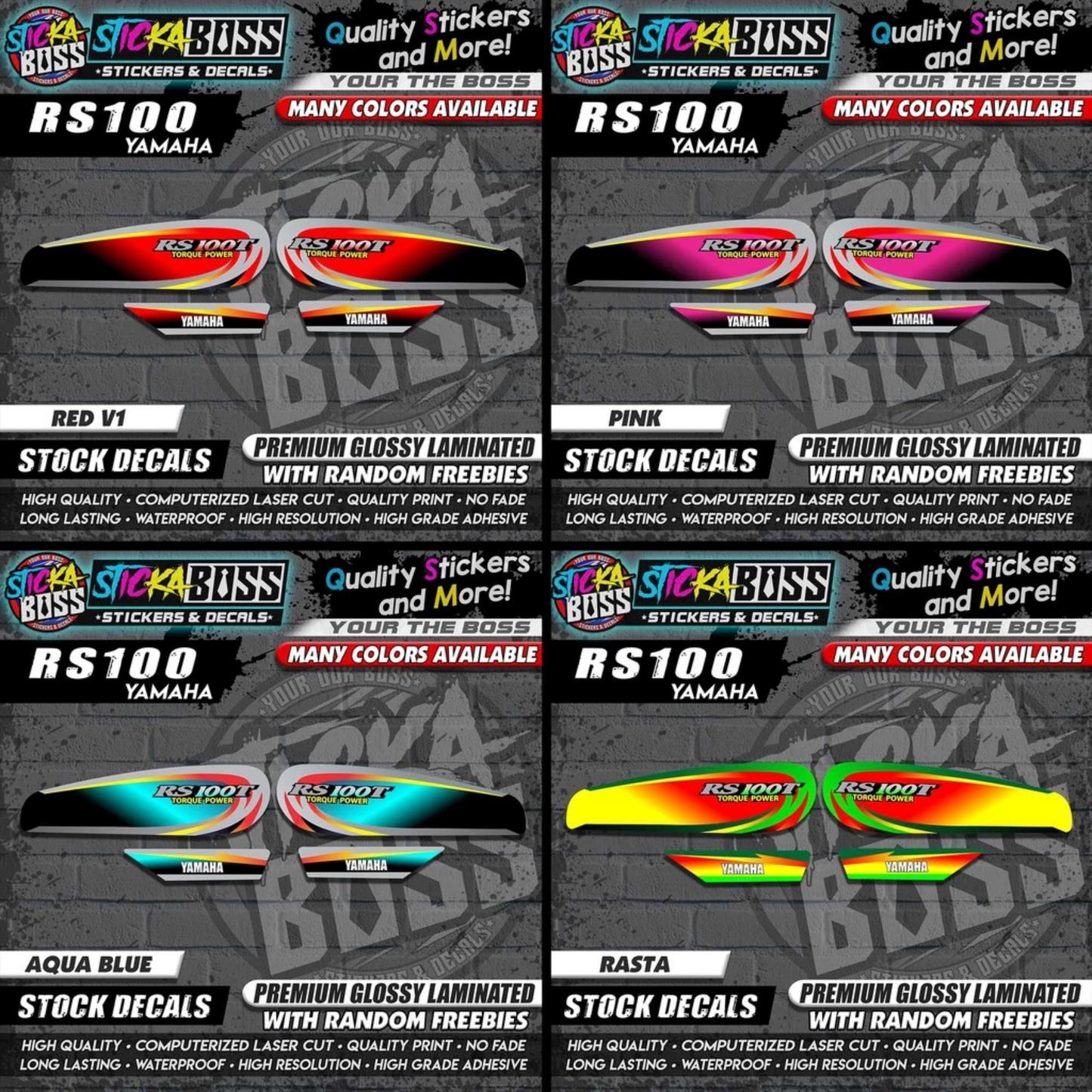 RS100 STOCK DECALS【WITH FREEBIES】