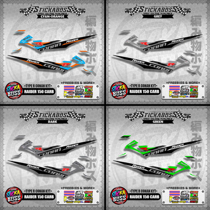 RAIDER 150 CARB DECALS ( TYPE R CONAN KYT )【WITH FREEBIES】