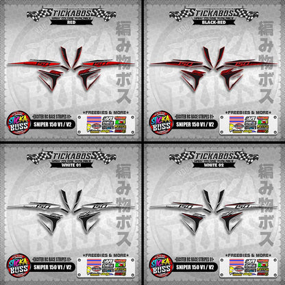 SNIPER 150 V1 / V2 DECALS ( EXCITER RC RACE STRIPES 01 )【WITH FREEBIES】