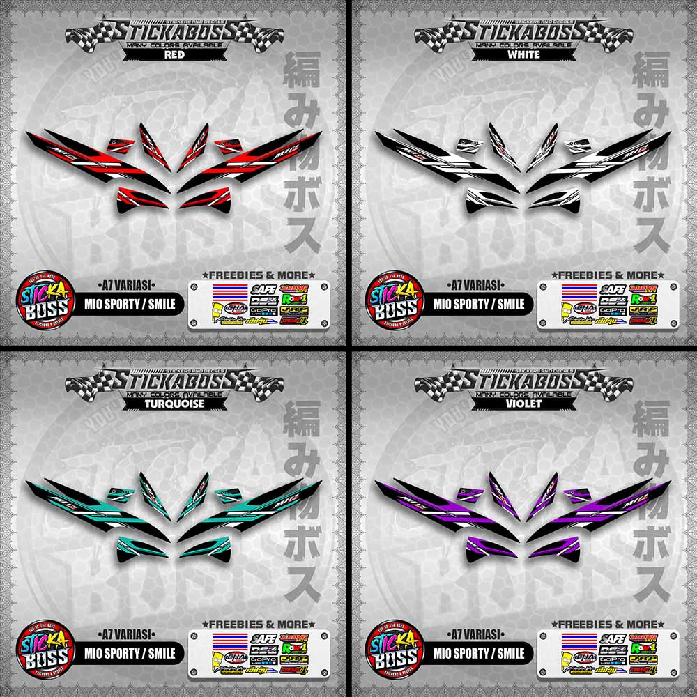 MIO SPORTY / SMILE INDO STICKER DECALS ( A7 VARIASI ) 【WITH FREEBIES】