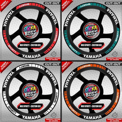 MIO SPORTY MAG STICKER SET ( 2 MAGS ) - CUSTOM 001 | VINYL WATERPROOF CUT-OUT DECALS