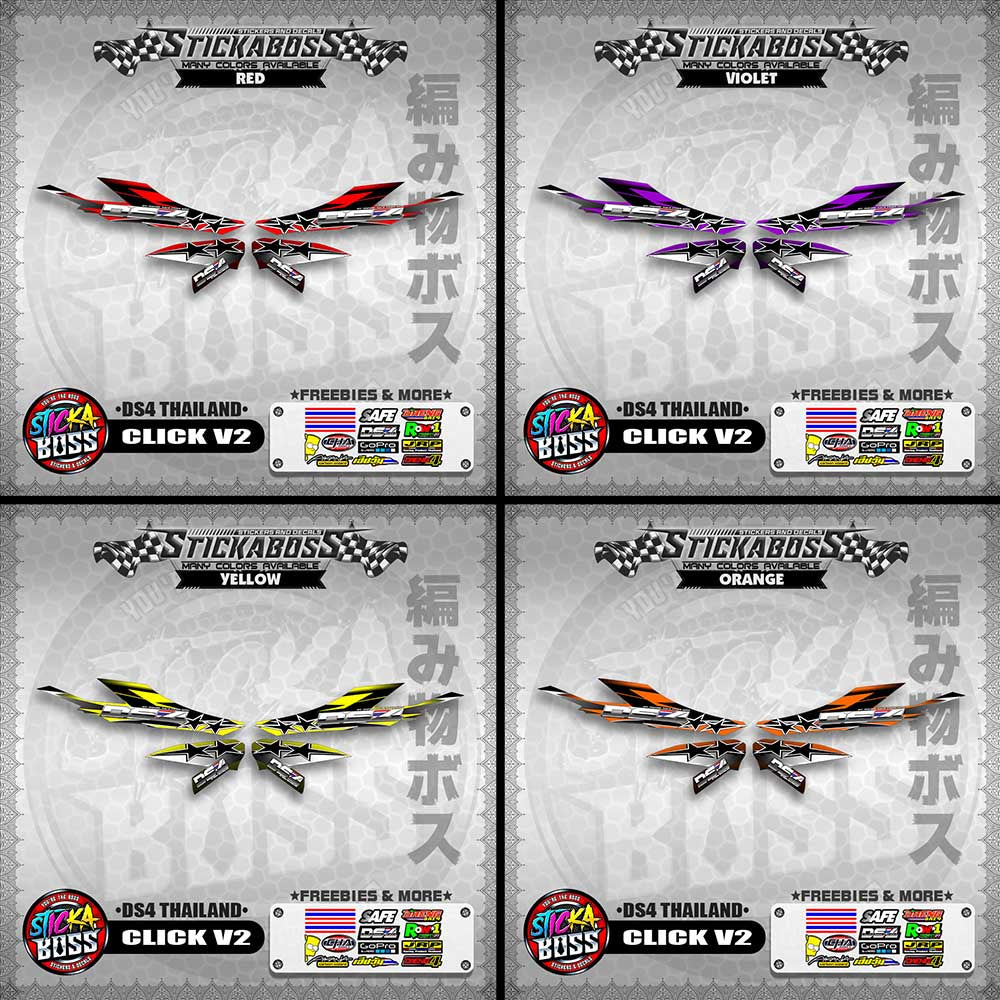 CLICK V2 STICKER DECALS ( DS4 THAILAND )【WITH FREEBIES】