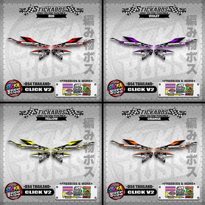 CLICK V2 STICKER DECALS ( DS4 THAILAND )【WITH FREEBIES】