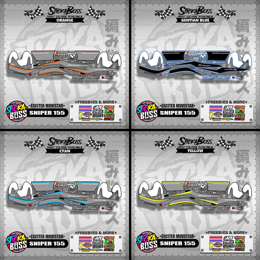 SNIPER 155 DECALS ( EXCITER MOVISTAR )【WITH FREEBIES】