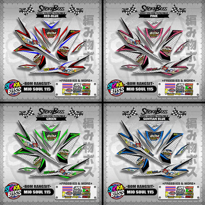 MIO SOUL 115 INDO DECALS ( BOM RANGSIT )【WITH FREEBIES】