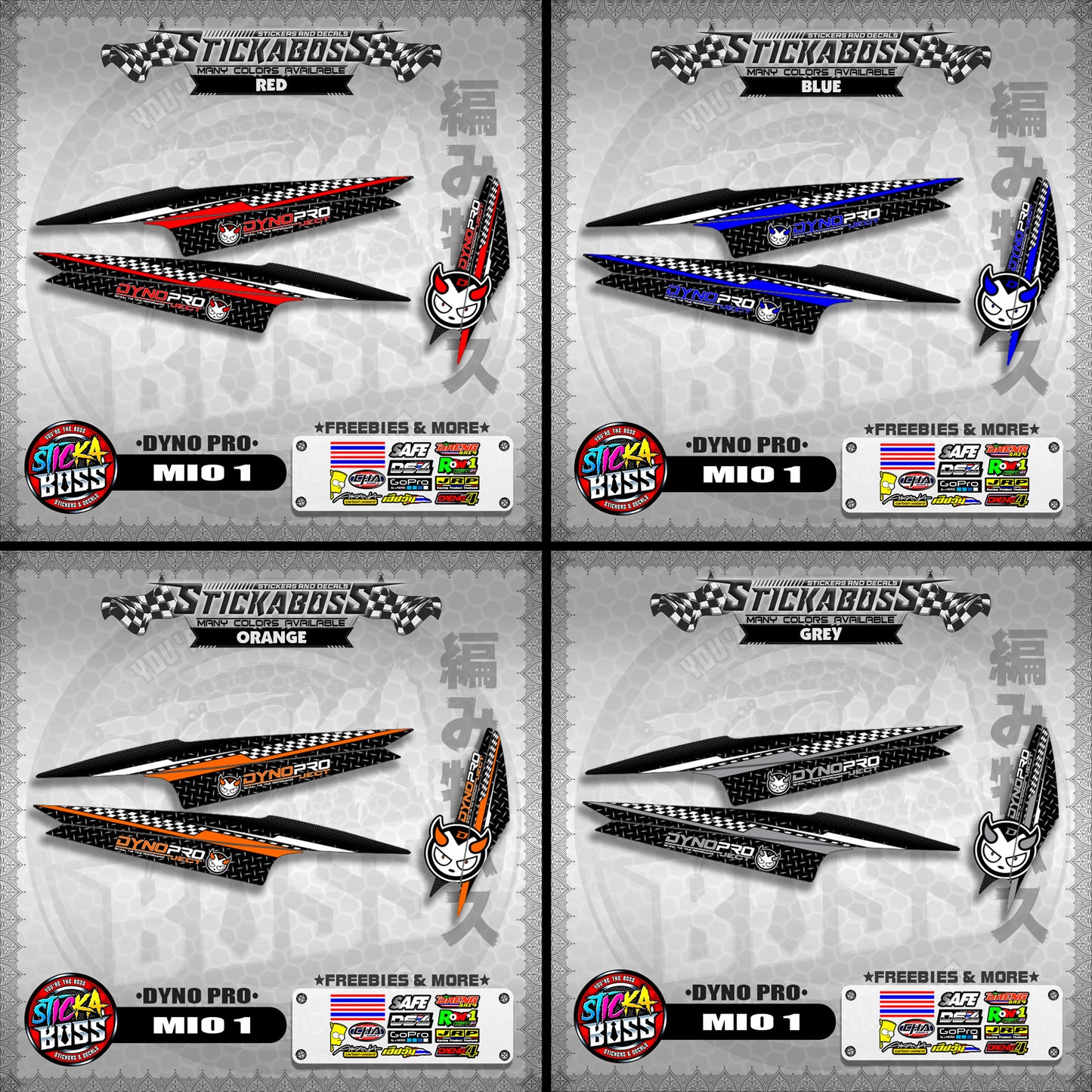 MIO 1 STICKER DECALS ( DYNO PRO )【WITH FREEBIES】