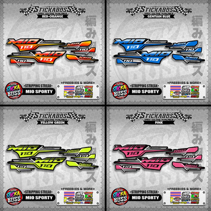 MIO SPORTY THAI CONCEPT STICKER DECALS ( STRIPPING STREAK )【WITH FREEBIES】