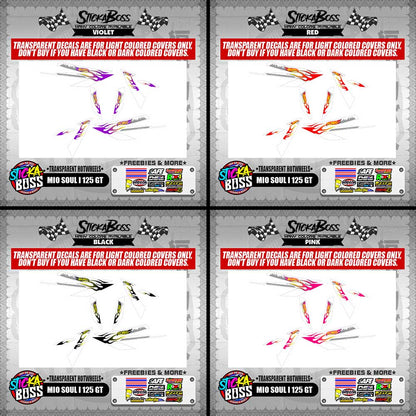 MIO SOUL I 125 GT DECALS ( TRANSPARENT HOTWHEELS )【WITH FREEBIES】