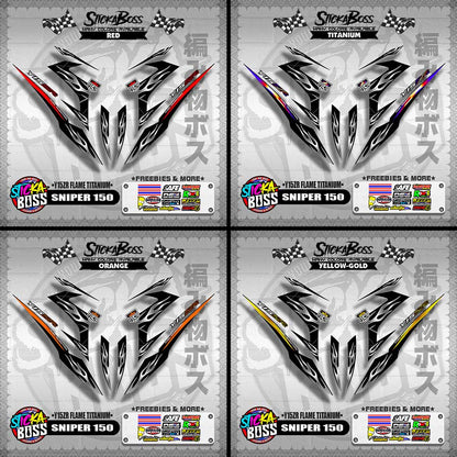 SNIPER 150 DECALS ( Y15ZR FLAME TITANIUM )【WITH FREEBIES】