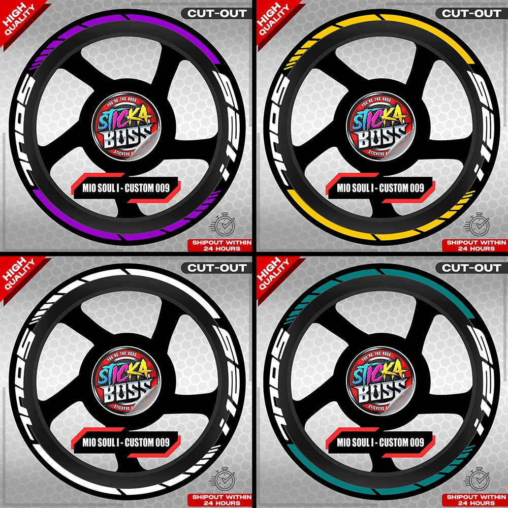 MIO SOUL I 125 MAG STICKER SET ( 2 MAGS ) - CUSTOM 009 | VINYL WATERPROOF CUT-OUT DECALS