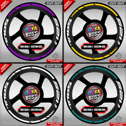 MIO SOUL I 125 MAG STICKER SET ( 2 MAGS ) - CUSTOM 009 | VINYL WATERPROOF CUT-OUT DECALS