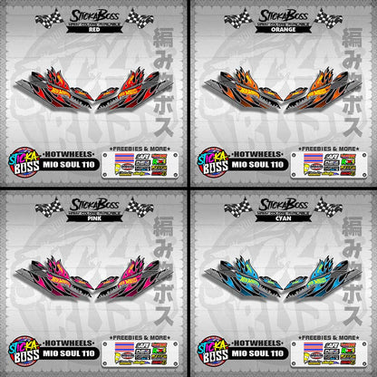 MIO SOUL 110 CARB OLD DECALS ( HOTWHEELS )【WITH FREEBIES】