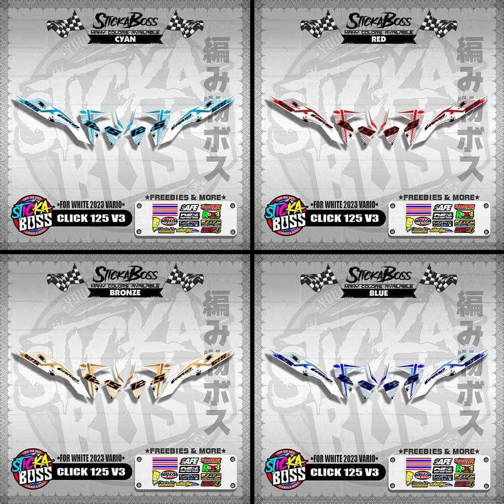 CLICK 125 V3 DECALS ( FOR WHITE 2023 VARIO )【WITH FREEBIES】