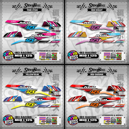 MIO i 125 STOCK DECALS ( M3 RACING ) 【WITH FREEBIES】