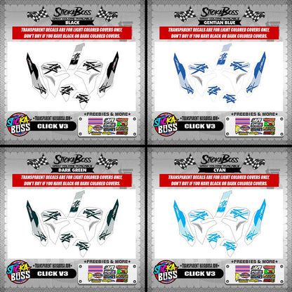 CLICK V3 DECALS ( TRANSPARENT HAYABUSA JDM )【WITH FREEBIES】
