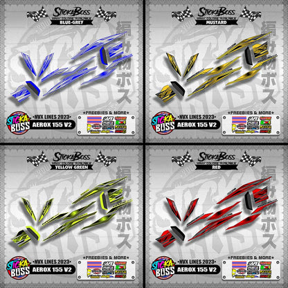 AEROX 155 V2 MALAYSIAN DECALS ( NVX LINES 2023 )【WITH FREEBIES】