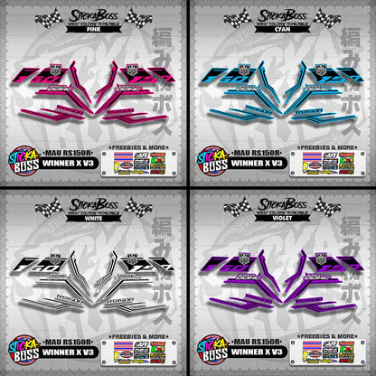WINNER X V3 DECALS ( MAU RS150R )【WITH FREEBIES】