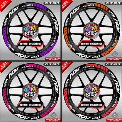 ADV 160 MAG STICKER SET ( 2 MAGS ) - CUSTOM 001 | VINYL WATERPROOF CUT-OUT DECALS
