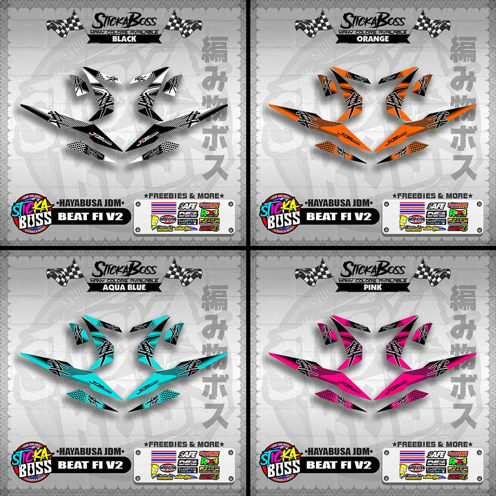 BEAT FI V2 DECALS ( HAYABUSA JDM )【WITH FREEBIES】