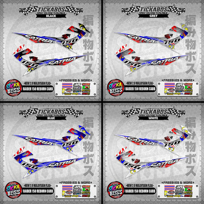 RAIDER 150 REBORN CARB STICKER DECALS ( NEW 2.0 MALAYSIAN FLAG )【WITH FREEBIES】