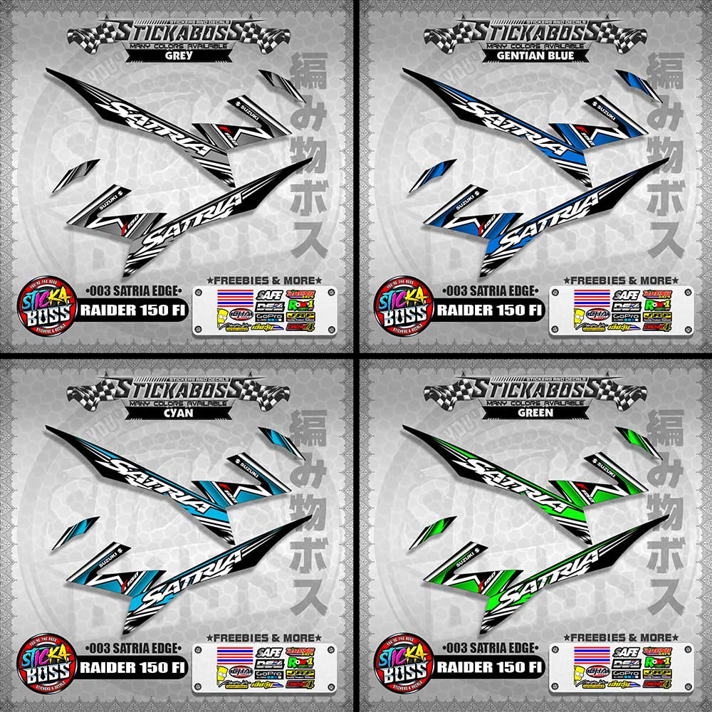 RAIDER 150 FI MALAYSIAN STICKER DECALS ( 003 SATRIA EDGE )【WITH FREEBIES】