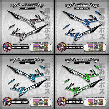 RAIDER 150 FI MALAYSIAN STICKER DECALS ( 003 SATRIA EDGE )【WITH FREEBIES】